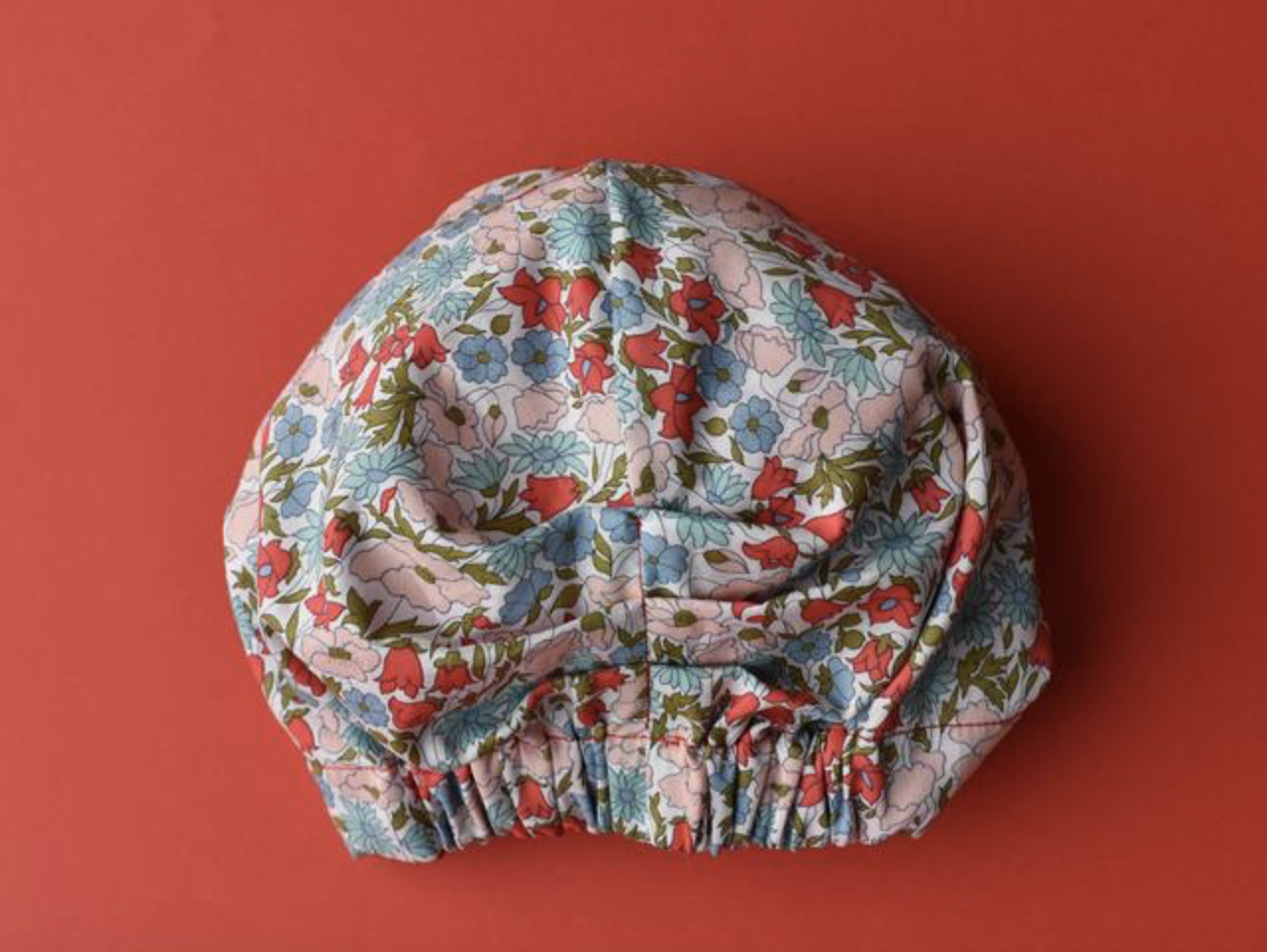 Ladies Turban Hat - Liberty of London Poppy and Daisy Floral - Tot Knots of Brighton