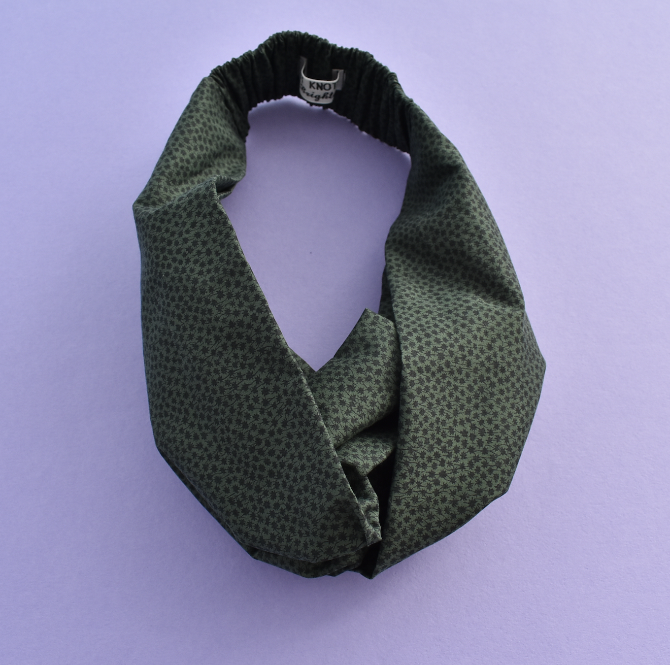 Twisted Turban hairband and neck scarf - Liberty of London Green and Black Marco Floral - Tot Knots of Brighton
