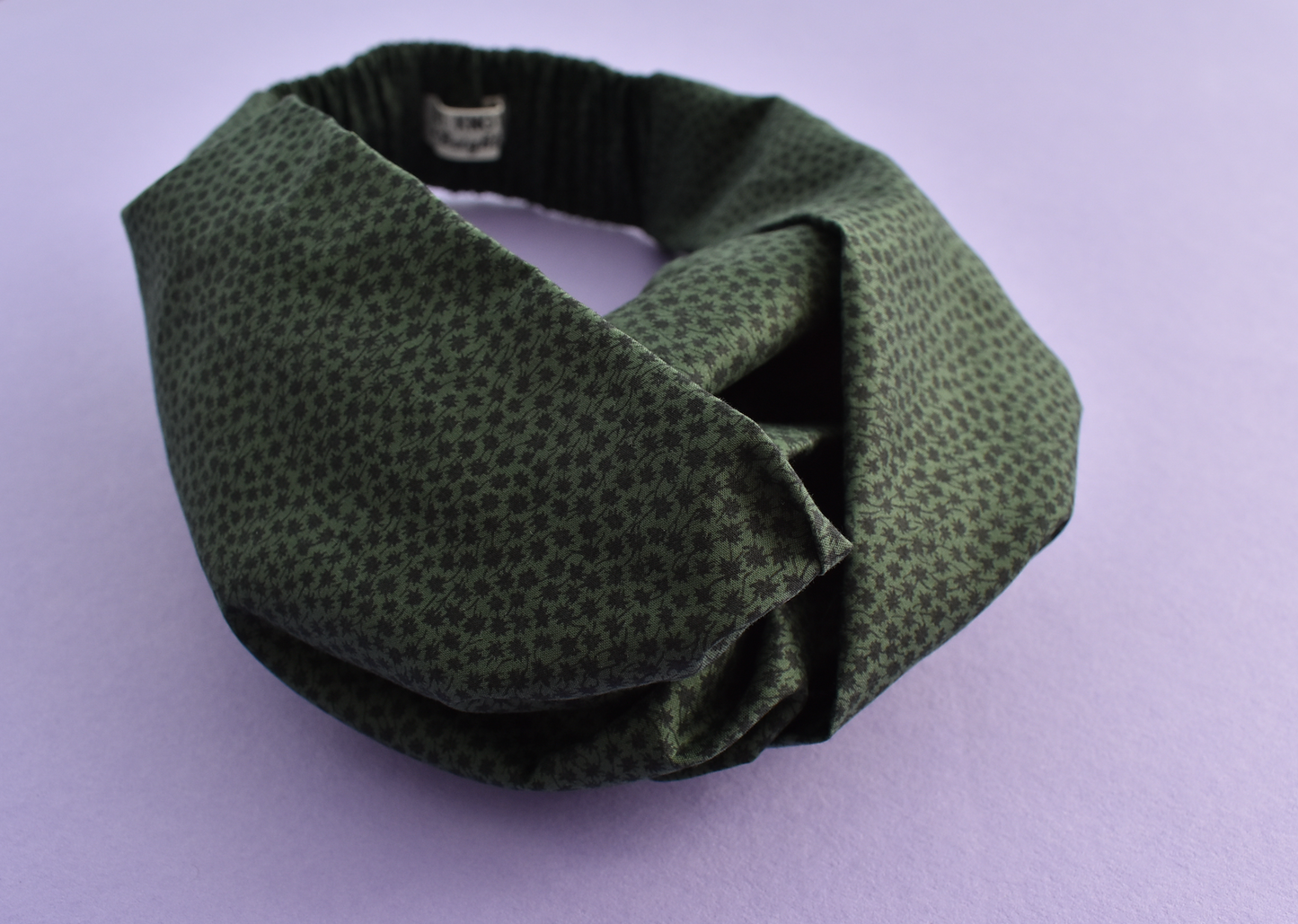 Twisted Turban hairband and neck scarf - Liberty of London Green and Black Marco Floral - Tot Knots of Brighton