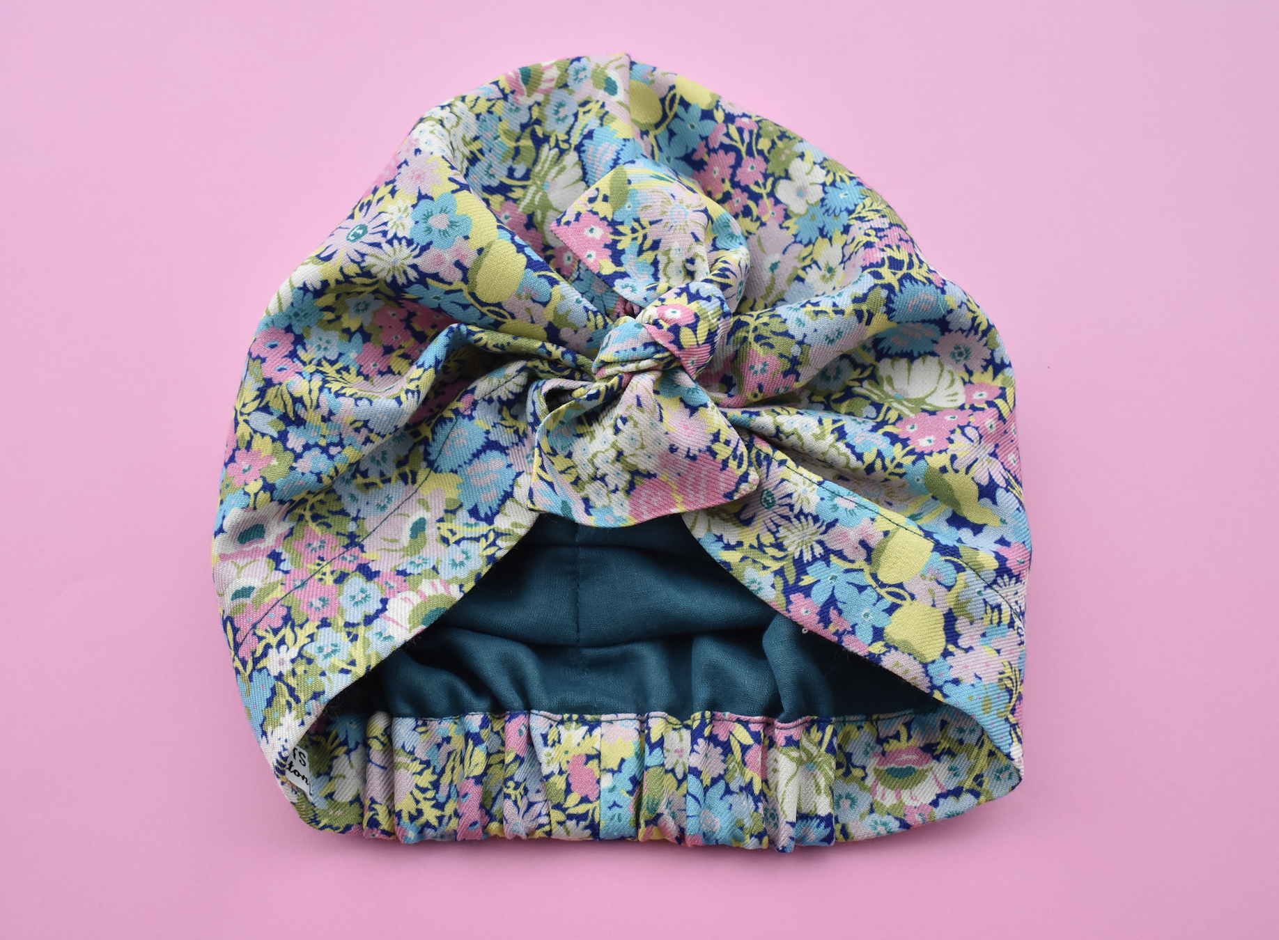 Little Land Girl & Baby Hat - Bright Floral Thorpe Print - Tot Knots of Brighton