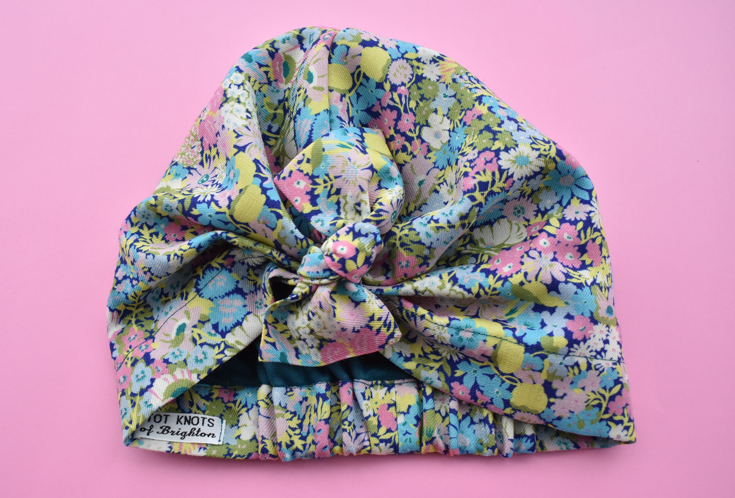 Little Land Girl & Baby Hat - Bright Floral Thorpe Print - Tot Knots of Brighton