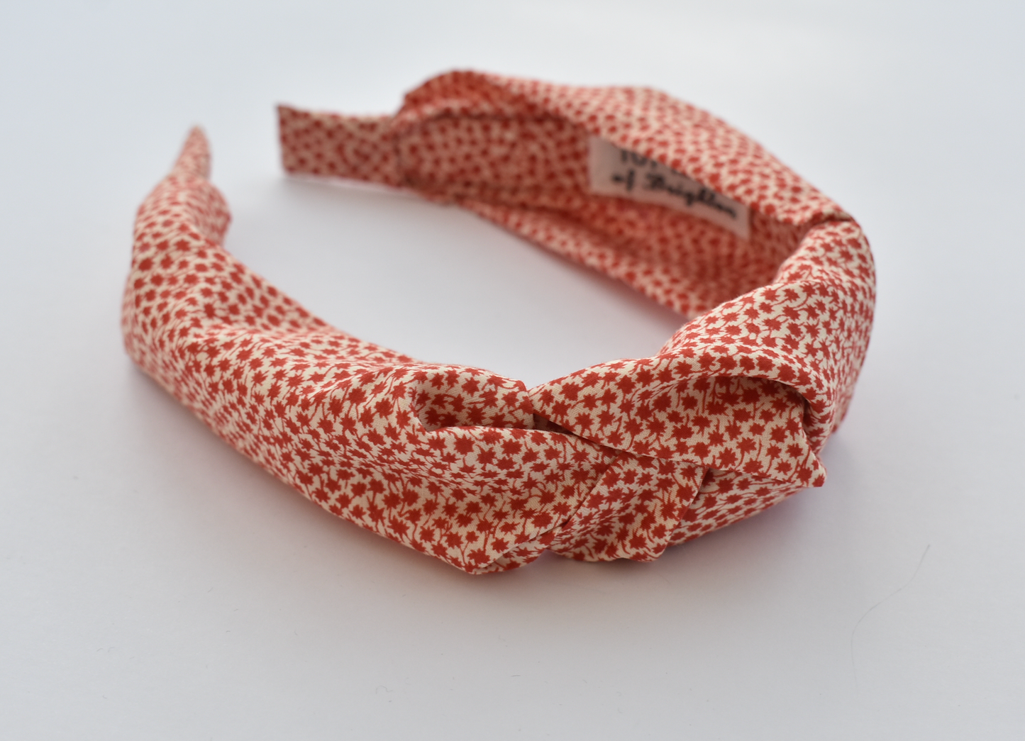 Ladies Tot Knot Alice band - Liberty of London Red and White floral print - Tot Knots of Brighton