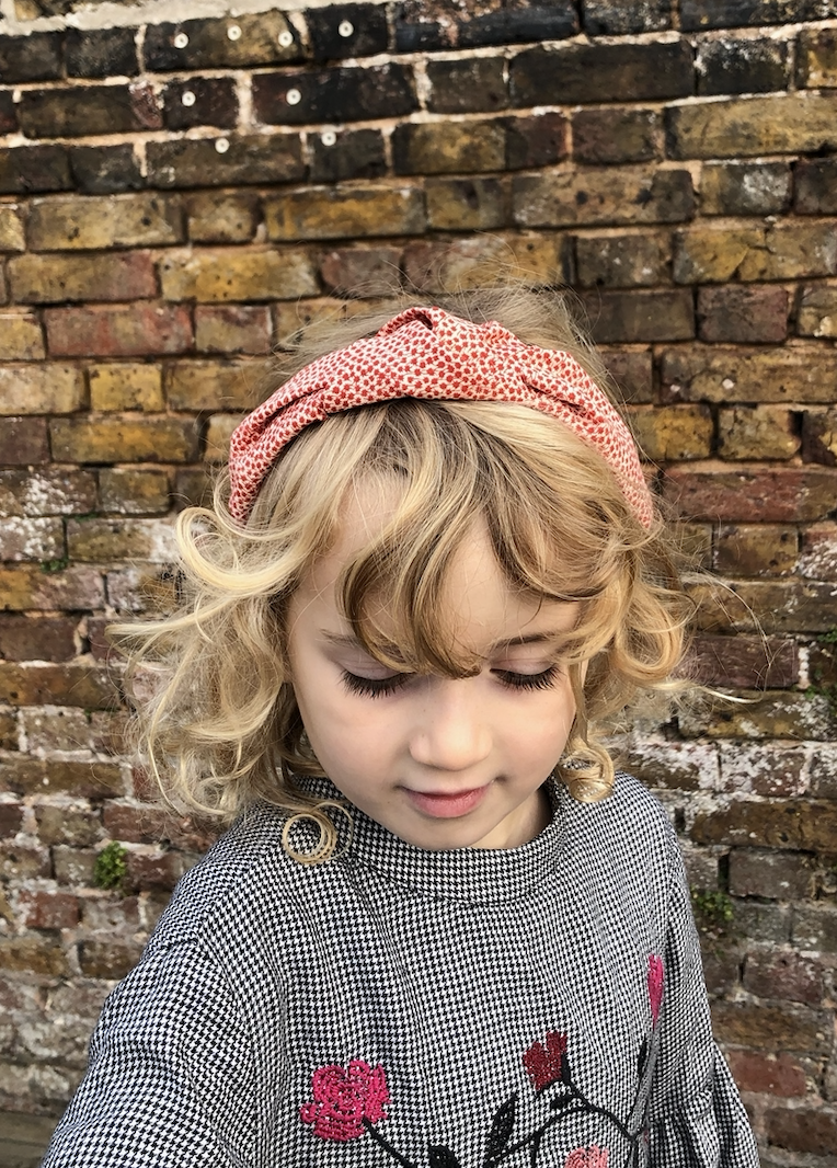 Kids Tot Knot Alice band - Liberty of London Red Marco Liberty print - Tot Knots of Brighton