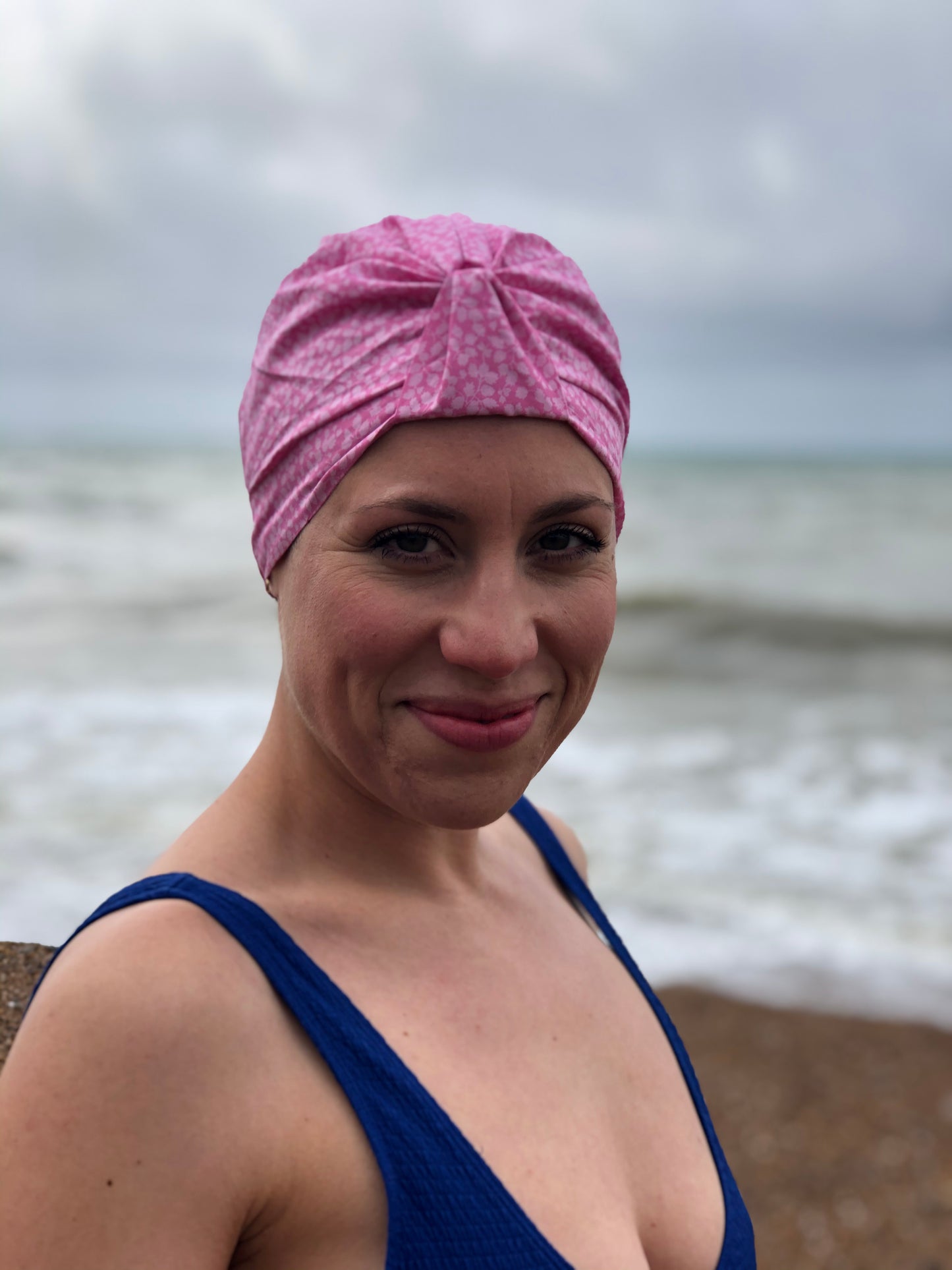 Salty Sea Knot - Swimming Cap Topper - Swim Turban - Pink Glenjade