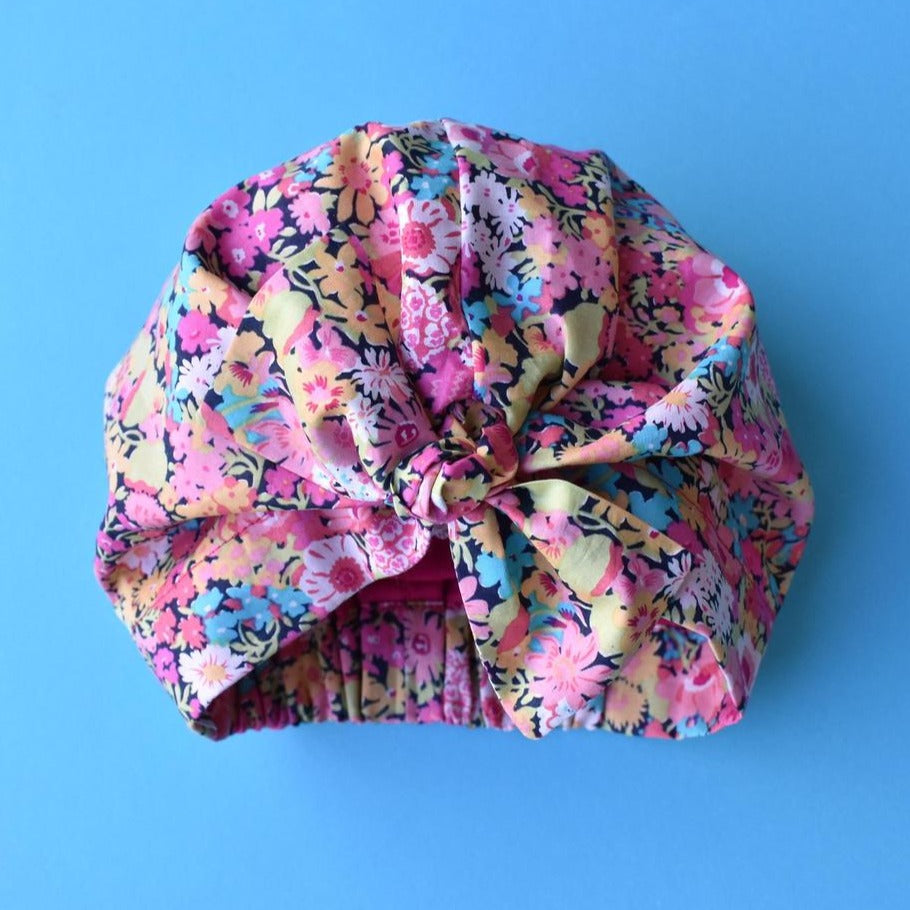 100% silk lined Turban & Head wrap Floral Thorpe Liberty of London - Tot Knots of Brighton