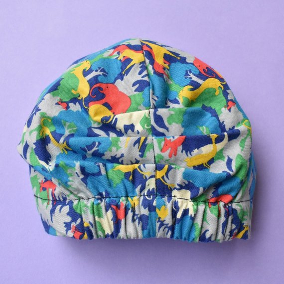 Little Land Girl & Baby Hat - Bright Safari Animal Print - Tot Knots of Brighton