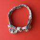 Ladies Tot Knot hairband- Red and Blue Poppies and Daisies - Tot Knots of Brighton