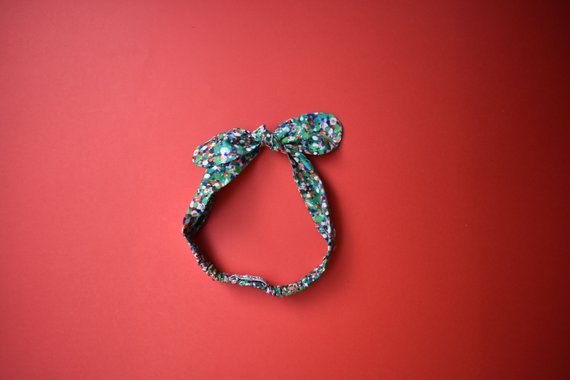 Tot Knot hairband - Green Spots - Tot Knots of Brighton