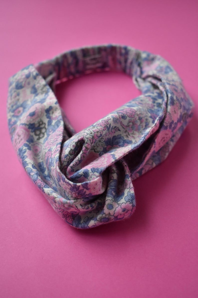 Kids Tot Knot Twisted hairband - Winter Rose Floral Liberty of London print - Tot Knots of Brighton
