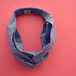Ladies Twisted Turban Headband - Liberty of London Periwinkle Blue - Tot Knots of Brighton