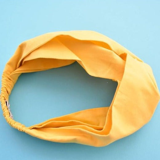 Yellow Twisted Turban hairband and neck scarf - Tot Knots of Brighton