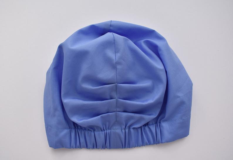 100% silk lined Turban & sleeping cap in Blue Cornflower Liberty of London - Tot Knots of Brighton