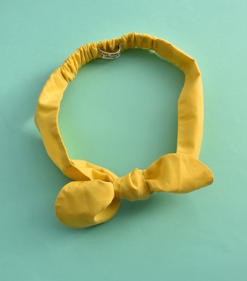Ladies Tot Knot hairband - Liberty of London Yellow - Tot Knots of Brighton