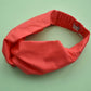 Coral Red Liberty of London  - Twisted Turban hairband and neck scarf - Tot Knots of Brighton
