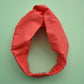 Coral Red Liberty of London  - Twisted Turban hairband and neck scarf - Tot Knots of Brighton