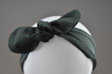 Kids Knot Tie hairband - Liberty of London Green Marco print