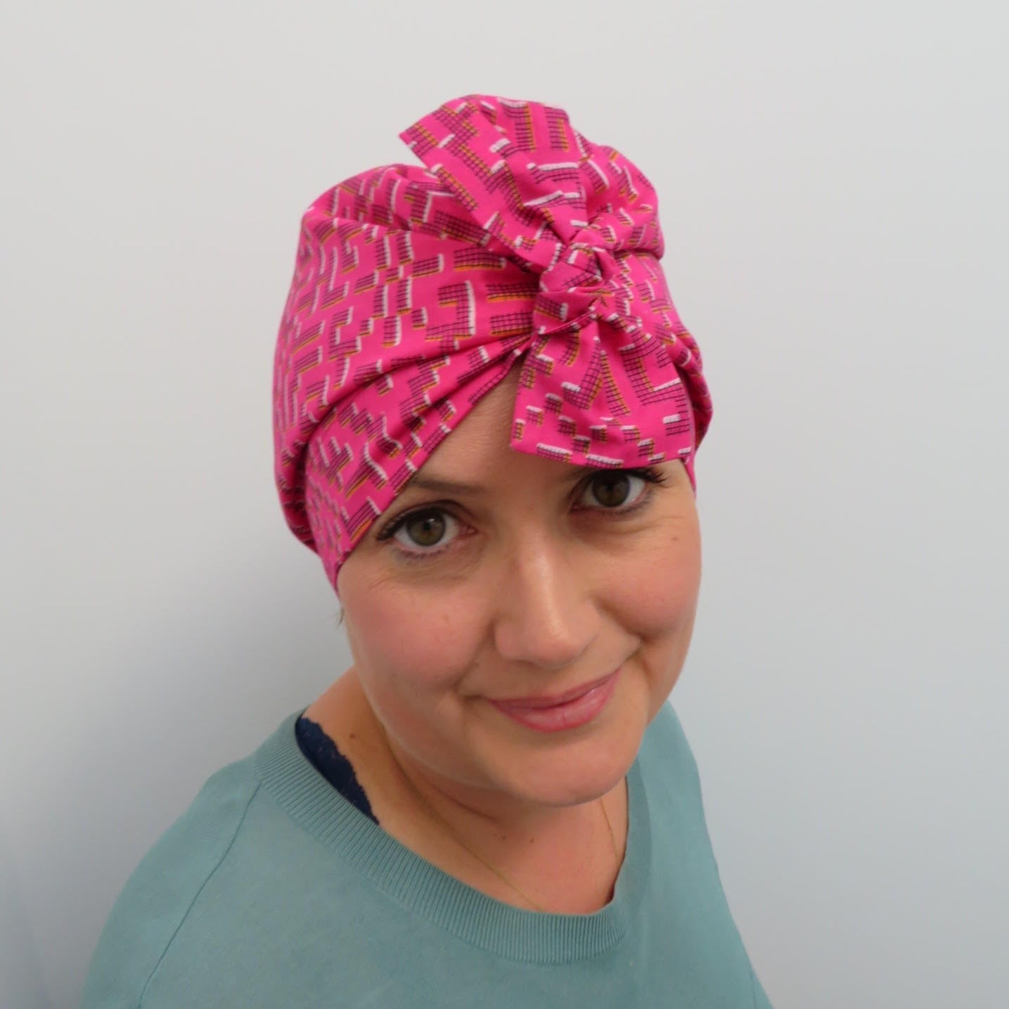 100% silk lined Turban & Head wrap in pink Liberty of London - Tot Knots of Brighton